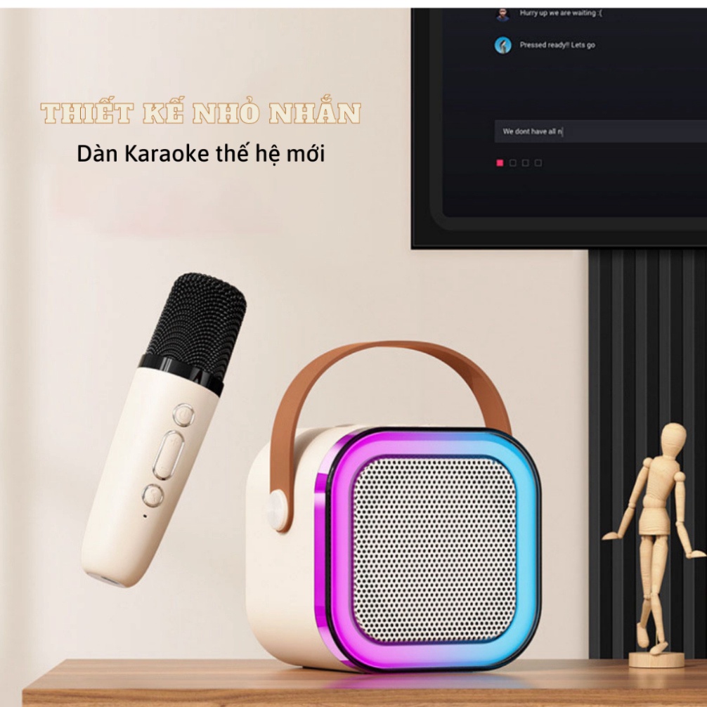 Loa Bluetooth Karaoke Mini KINYO K12 kèm mic không dây công suất 10W