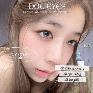 Kính áp tròng DOE EYES [Icy Gray chỉ có 0 độ] - Lens Hàn style douyin -  Kính áp tròng cận