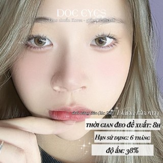 Kính áp tròng DOE EYES [Daria Brown có cận đến 6.5] - Lens Hàn style douyin -  Kính áp tròng cận