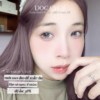 Kính áp tròng DOE EYES [Tommy Gray có cận đến 6.5] - Lens Hàn style douyin -  Kính áp tròng cận