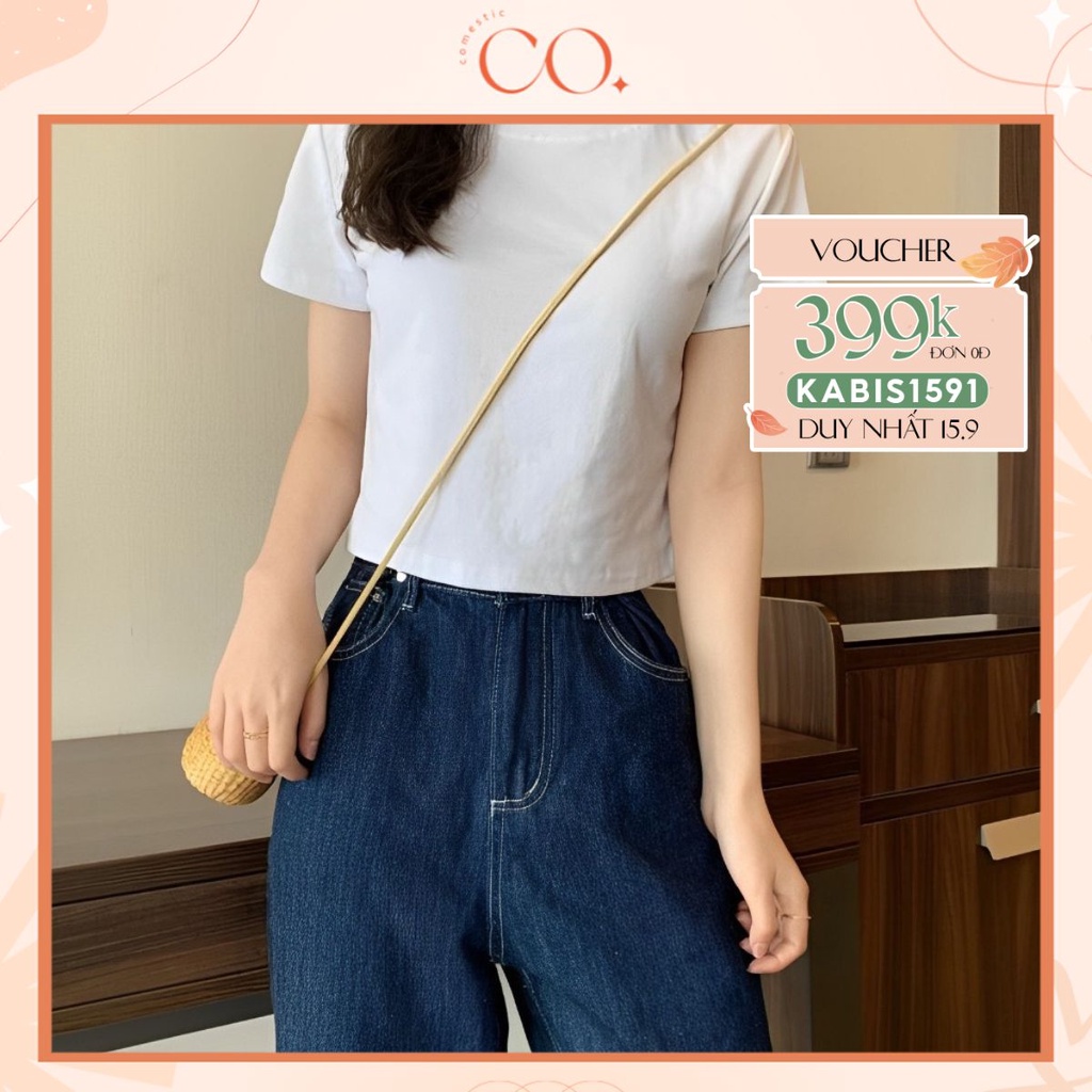 Áo Croptop Cộc Tay Phong Cách Hàn Quốc