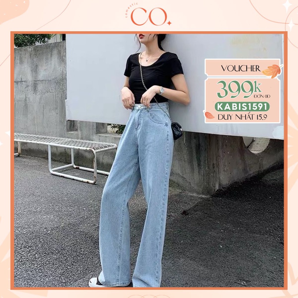 Quần Jean Dài Ống Rộng Phong Cách Ulzzang_J2