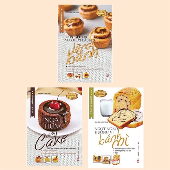 Sách - Combo 3 Cuốn Kỹ Thuật Làm Bánh Ngọt - Đình Bình