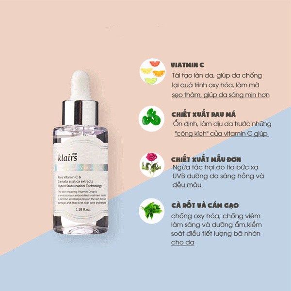 Tinh Chất Dưỡng Sáng Và Làm Đều Màu Da Freshly Juiced Vitamin Drop Dear Klairs 35ml