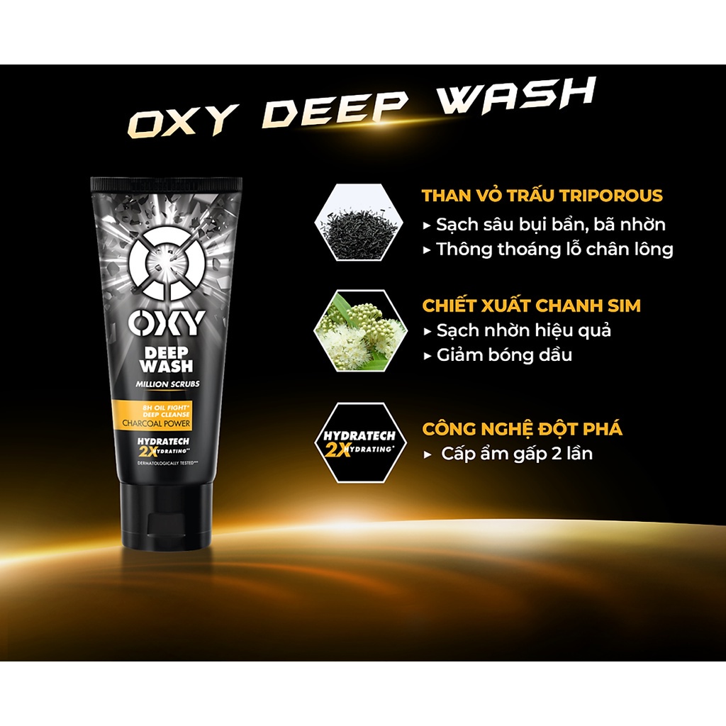 Kem Rửa Mặt Làm Sạch Sâu Có Hạt Deep Wash Scrub Formula Oxy 100Gr