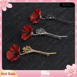 Ghim cài áo hình hoa anh túc độc đáo phong cách Vintage thời trang cho nữ