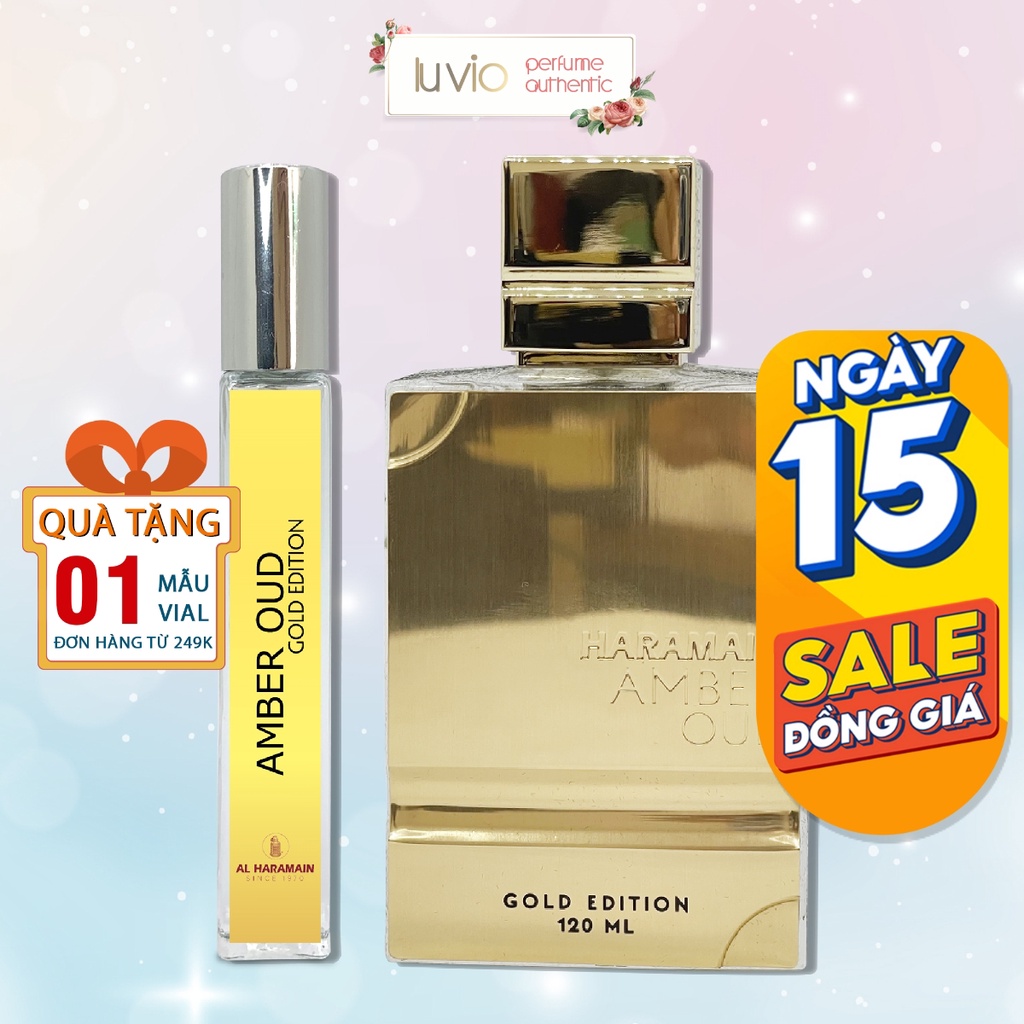 Nước hoa Unisex Amber OUD Gold Al Haramain LUVIO Perfume