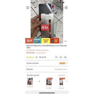 Màn hình Oppo A3s/A12e zin hãng