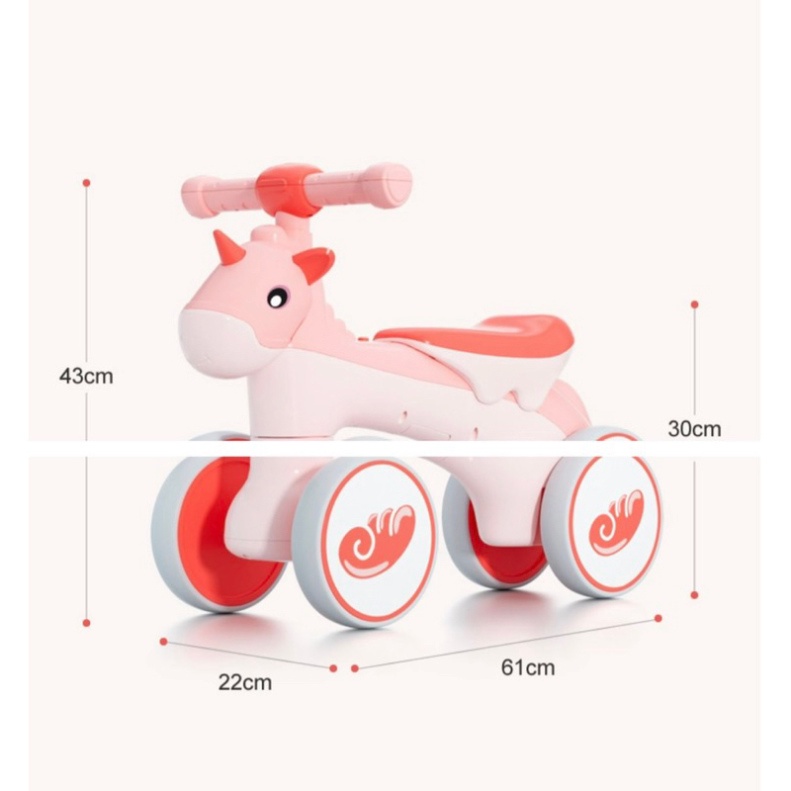 ⭐️ Xe chòi chân cho bé, Xe thăng bằng cho bé kỳ lân từ 1 đến 4 tuổi kèm nhạc và đèn /