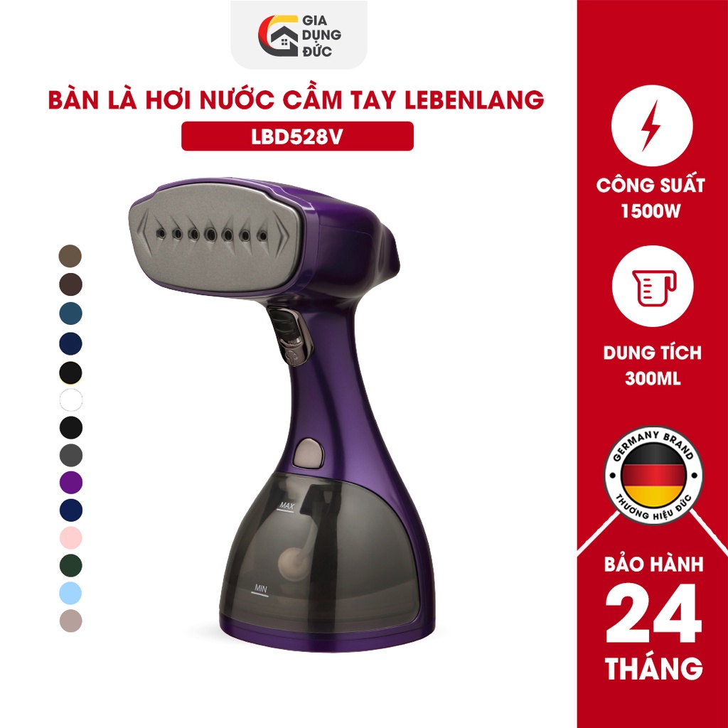 Bàn ủi hơi nước cầm tay LEBENLANG LBD528 công suất 1500W-300ML,thương hiệu Đức, bảo hành 2 năm
