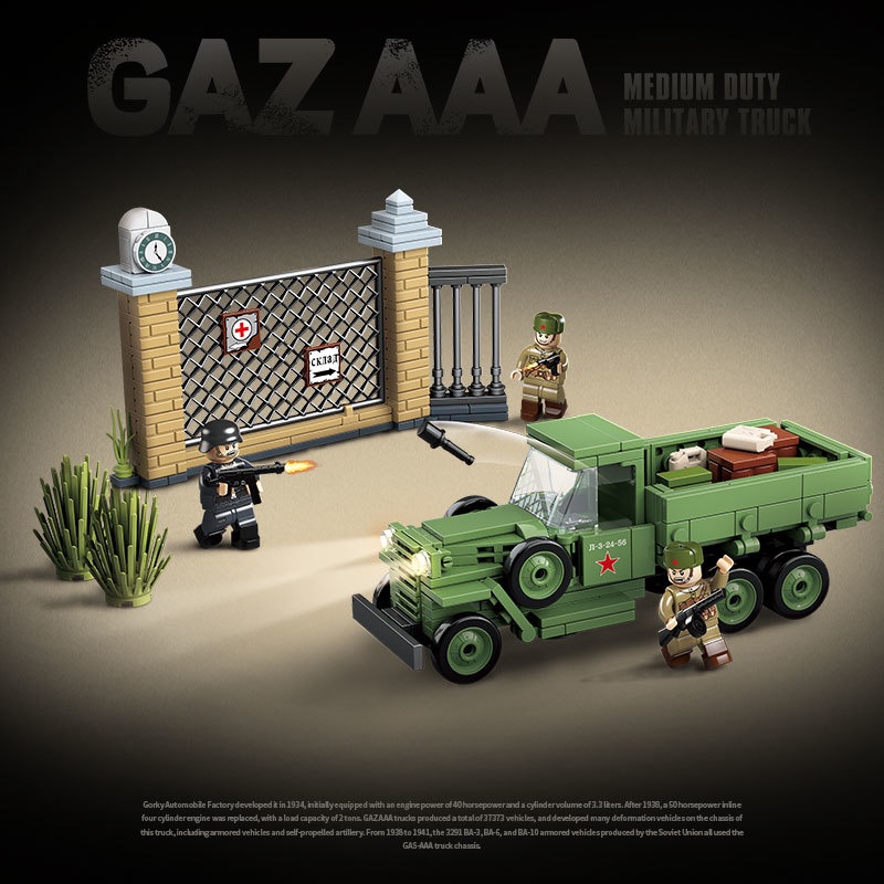 Hàng Mới Về Đồ Chơi Lắp Ráp Xe Tải Quân Đội lego Nga world war ii Bằng Gỗ