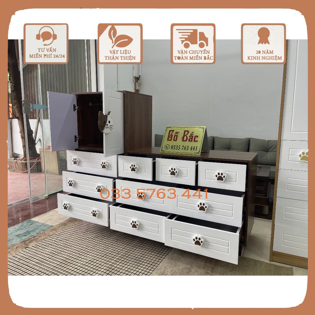 Tủ quần áo trẻ em gỗ MDF phủ melamine nhập khẩu - thiết kế xinh yêu đa dạng màu sắc - inbox shop chọn màu