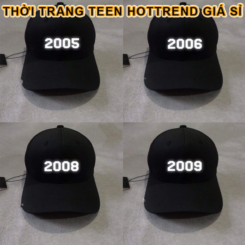 Mũ lưỡi trai phản quang năm sinh nam nữ unisex
