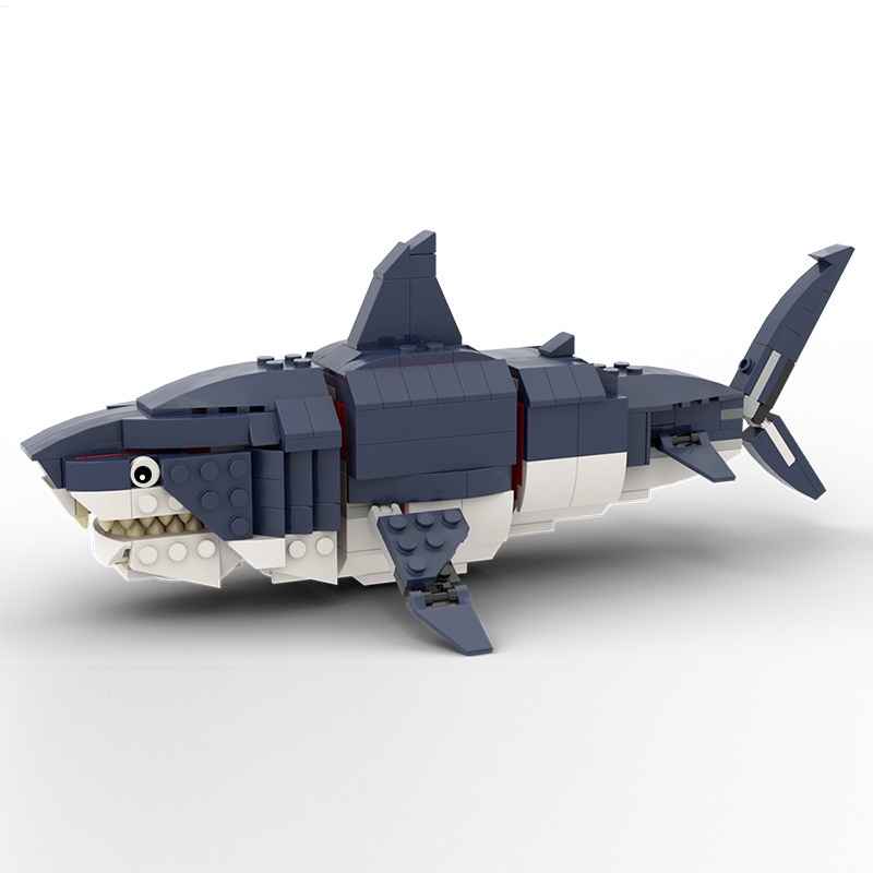 Đồ Chơi lego Lắp Ráp Hình Cá Mập Biển Màu Trắng Dễ Thương