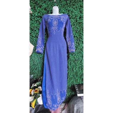 Thanh lý bộ áo dài voan xanh kèm quần