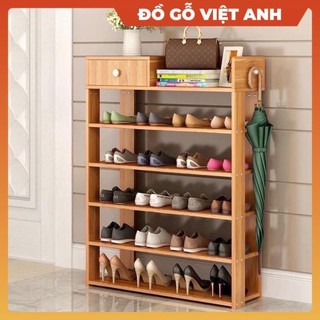 Kệ giày gỗ 5 tầng gỗ MDF kệ đa năng để dép nón mũ bảo hiểm góc nhà, Đồ gỗ nội thất VIỆT ANH cao cấp