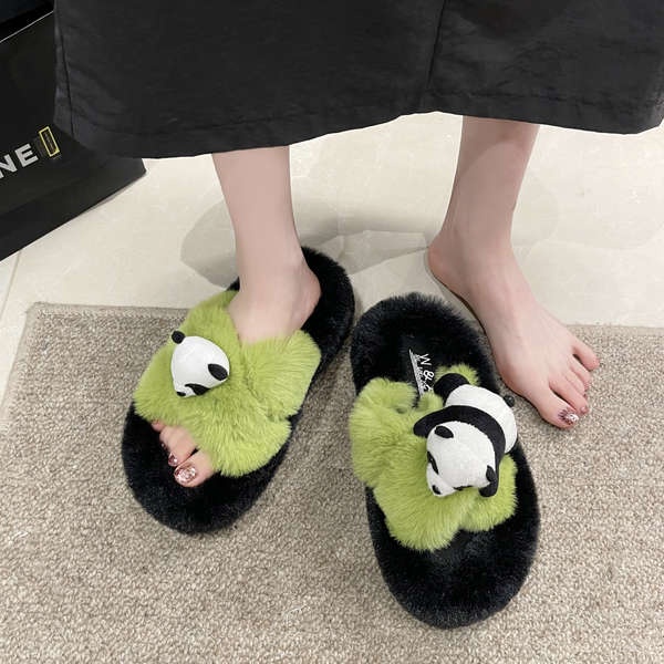 Dép Lông Xù Dày Dặn Thời Trang Thu Đông 2023 Dành Cho Nữ