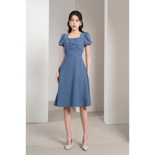 Đầm dáng xòe, cổ U, tay bồng MMOutfit DA1022543