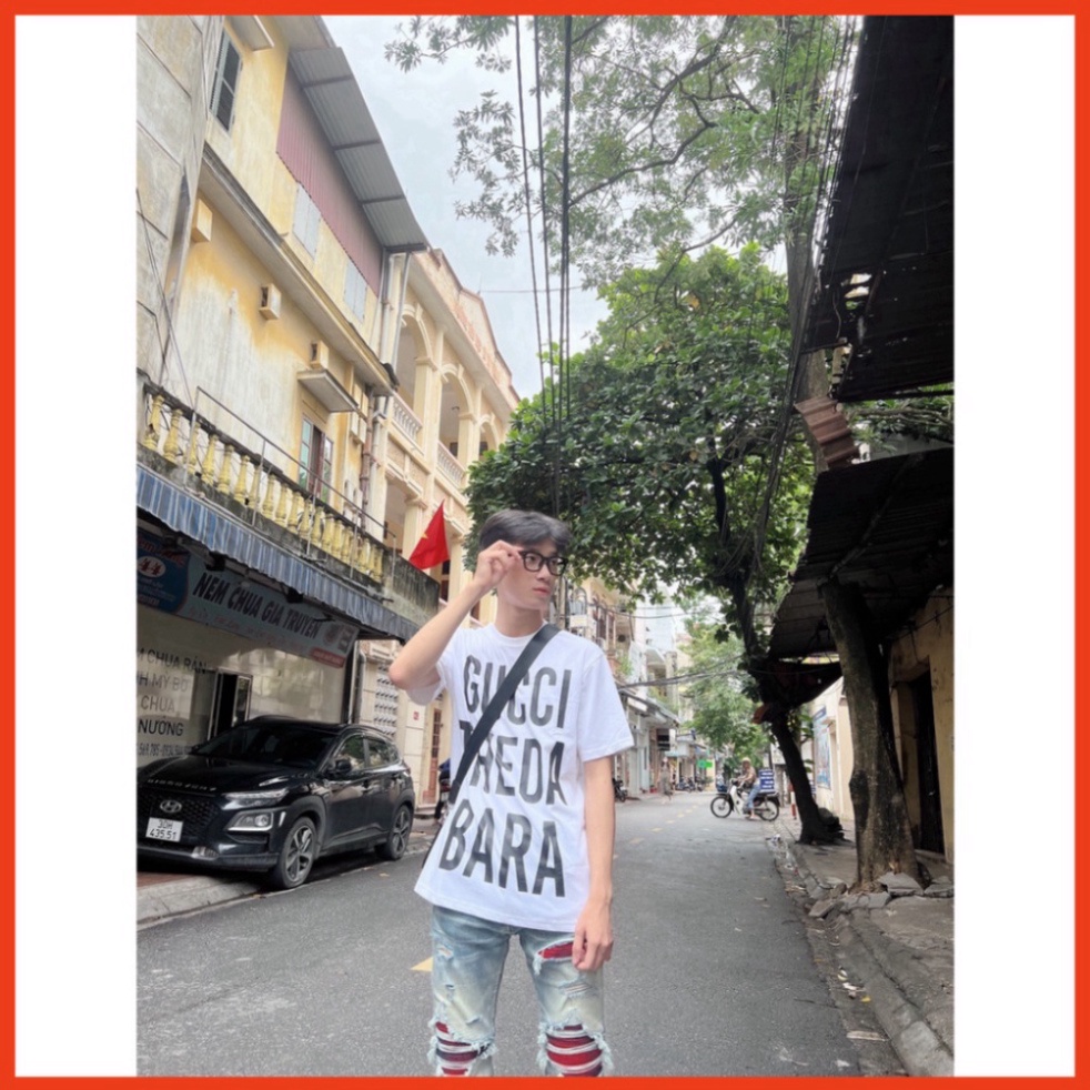 Áo Thun Nam Chữ To Gu.cci Theda Bara Chất Liệu Cotton khô