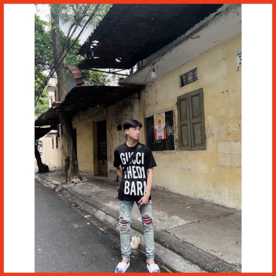 Áo Thun Nam Chữ To Gu.cci Theda Bara Chất Liệu Cotton khô