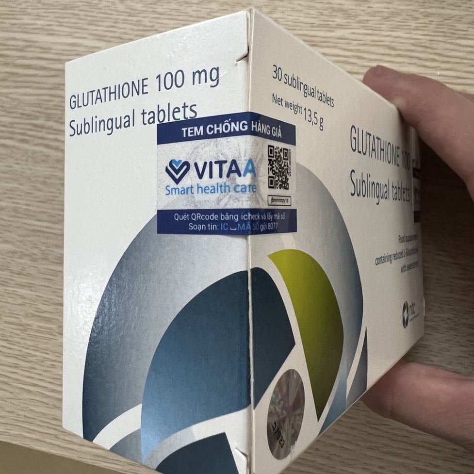 Viên Ngậm Trắng Da Dưới Lưỡi Glutathione 100mg Nhập Khẩu Italy - NTC Novelty Technology Care