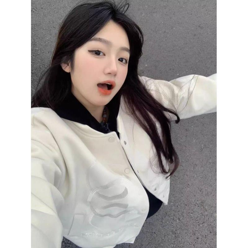 Áo Khoác Bóng Chày Thêu Họa Tiết Phong Cách retro Mỹ Thời Trang Cho Nam Và Nữ