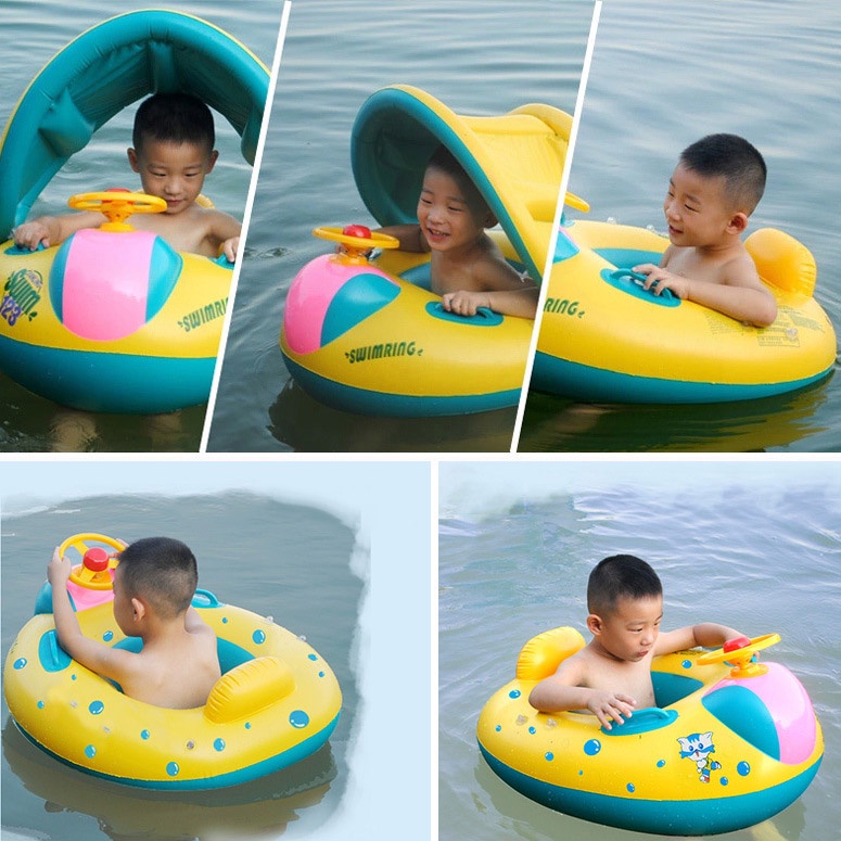 Phao Bơi Xỏ Chân Có Mái Che Cho Bé