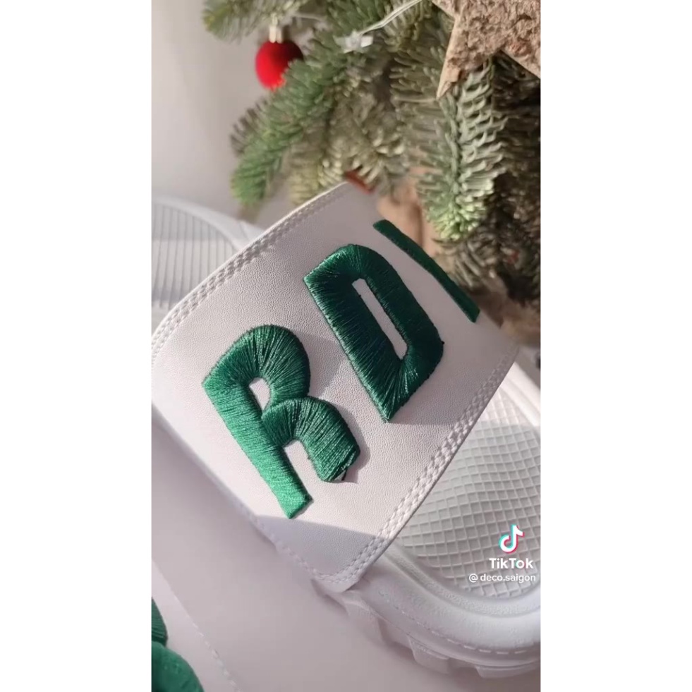 Dép quai ngang nam nữ NERRDY THÊU cao cấp 4cm Api bền, chữ NERRDY Full màu cao cấp cho bạn trẻ sành điệu Chào Hè 2023