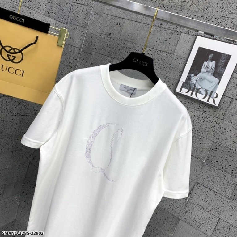 Áo thun LC phối in kim tuyến ngang tay chất liệu cotton siêu đẹp, Áo Phông Unisex Nam Nữ