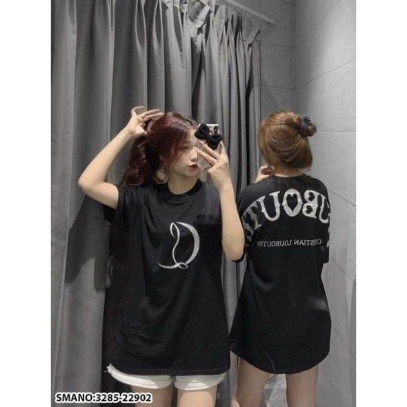 Áo thun LC phối in kim tuyến ngang tay chất liệu cotton siêu đẹp, Áo Phông Unisex Nam Nữ