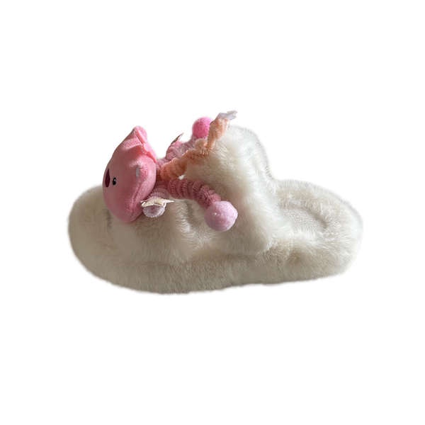 Dép Bông Đi Trong Nhà Bằng Vải cotton Đế Dày Mềm Mại Họa Tiết Hoạt Hình Thời Trang Thu Đông Cho Nữ