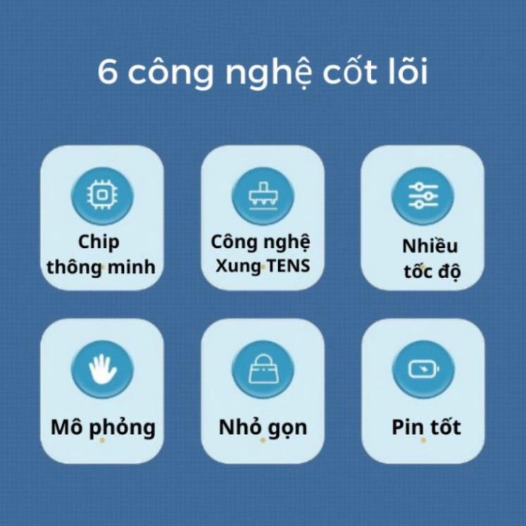 Miếng Dán Massage Xung Điện Cổ Vai Gáy, Bắp Tay, Lưng , Pin Sạc - Máy Massage Mini Toàn Thân