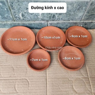 Đĩa đất nung lót đáy chậu sz nhỏ nhiều kích thước