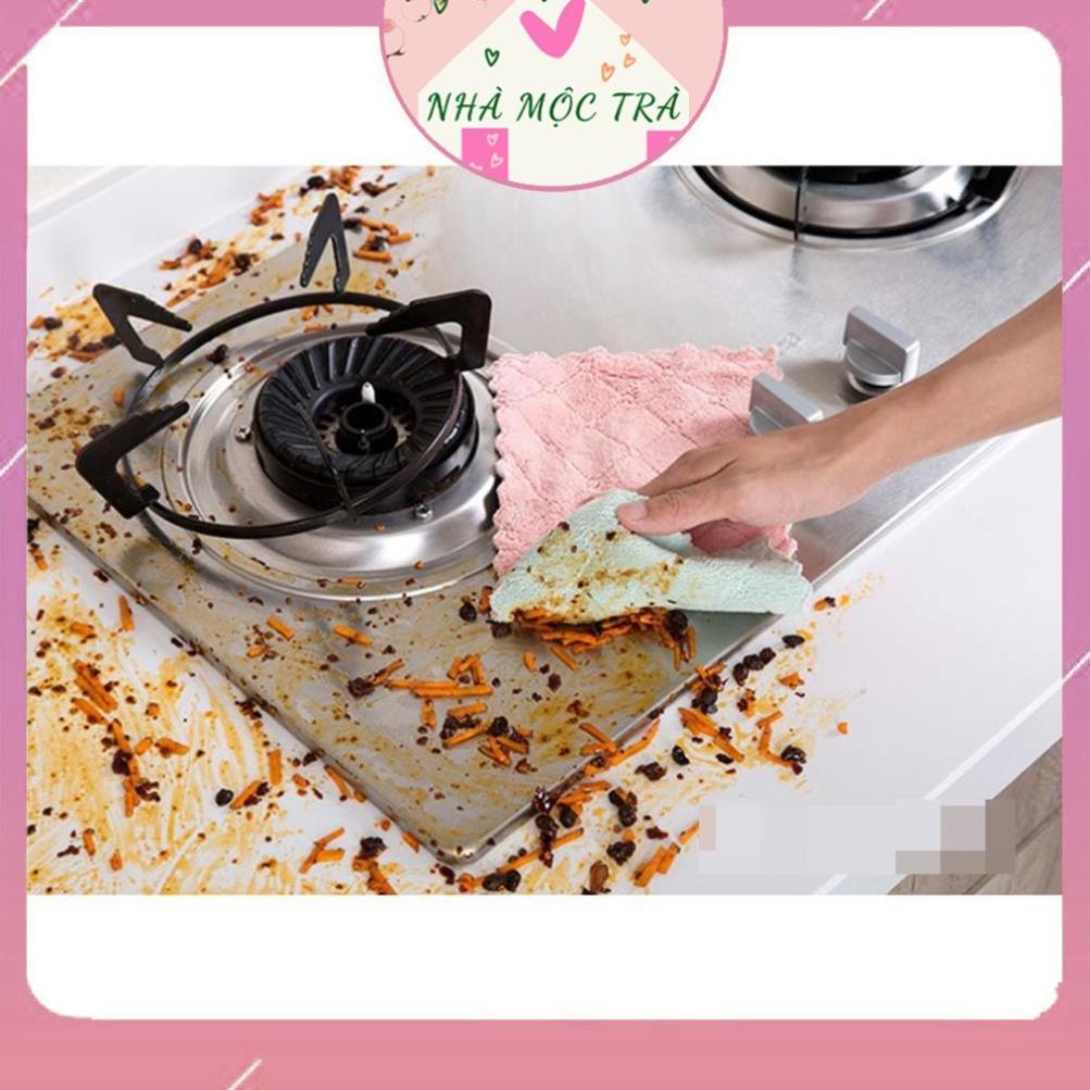 Khăn lau đa năng, khăn lau bếp, lau bàn ghế, bát đũa mềm mịn, thấm hút tốt, kháng khuẩn  - Mộc Trà Nhà Xinh