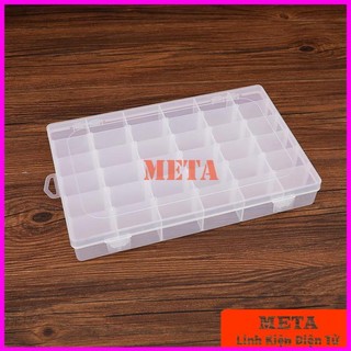 Hộp nhựa 36 ngăn trong suốt - Hộp đựng linh kiện điện tử 36 ngăn, hộp đựng đồ trang sức, móng mi...