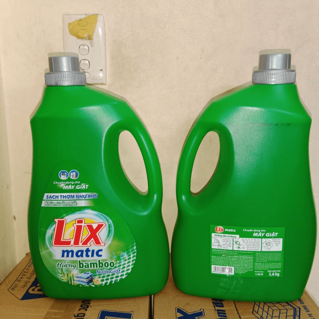 Nước Giặt Lix Matic Mới Hương Bamboo 3.6Kg - Chuyên Dụng Cho Máy Giặt