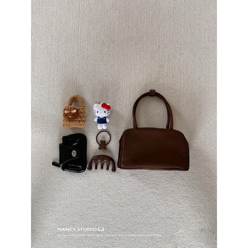 Túi Xách Tay Hình Vuông Nhỏ Bằng satin Màu Hồng Thiết Kế niche Dễ Phối Đồ Cho Nữ