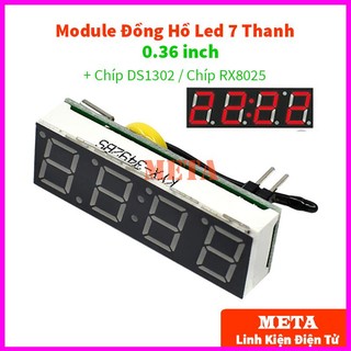 Module đồng hồ led 7 thanh màu đỏ 0.36 inch chíp rx8025 / ds1302