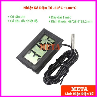 Nhiệt kế điện tử -50c có đầu dò nhiệt độ
