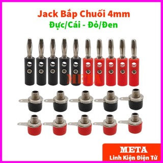 Jack bắp chuối 4mm đực, cái, màu đen, đỏ - jack js910 4mm - jack js910 ngắn dài
