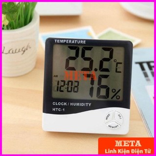 Nhiệt ẩm kế điện tử lcd htc1, htc-1, đo nhiệt độ, độ ẩm, đồng hồ báo thức