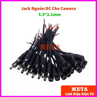 Jack nguồn DC Đực, Cái 5.5*2.1mm có dây màu đen dùng cho camera - Lõi dây đồng nguyên chất Hàng Xịn