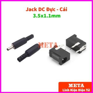 Jack dc đực, cái 3.5x1.1mm - jack sạc dc 3.5x1.3mm, jack nguồn 3.5 loại đực, cái
