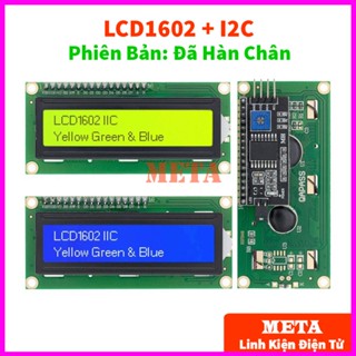 Màn Hình LCD 1602 Xanh Lá, Xanh Dương - LCD1602 + Mạch chuyển đổi I2C