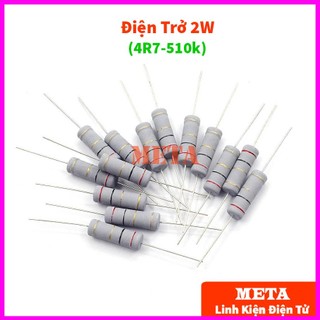 Điện trở công suất 2w sai số 5% giá trị từ 1r-510k