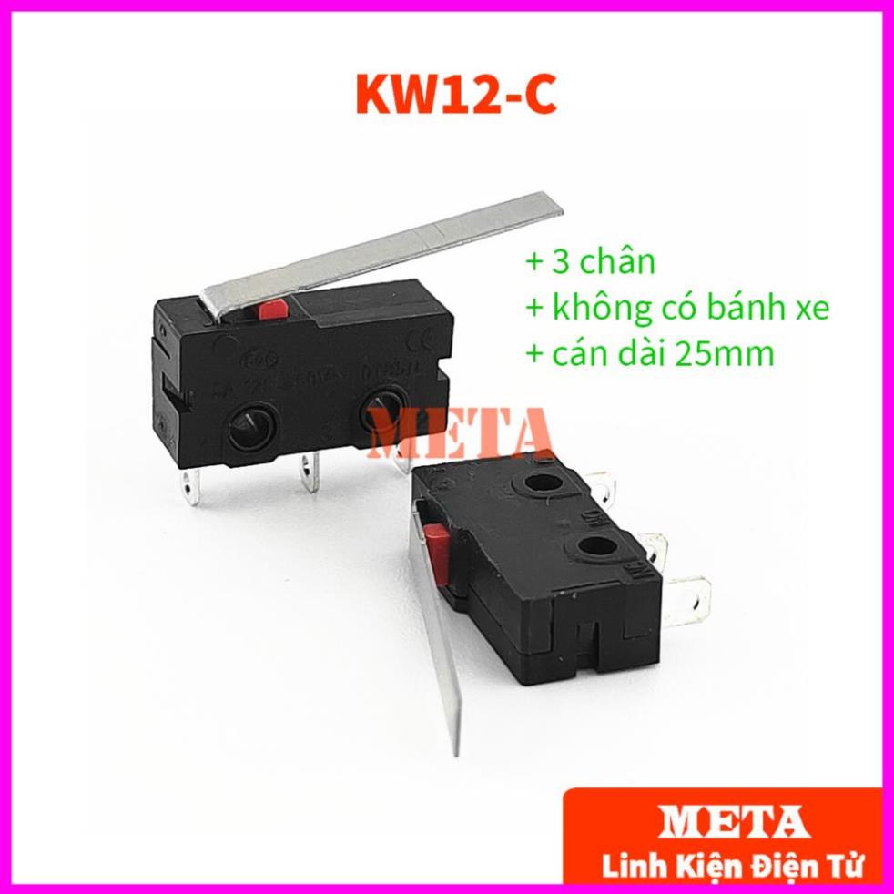 Công Tắc Hành Trình 5A 120-250V Có Bánh Xe KW11 KW12 - Kích Thước 6.4*20mm