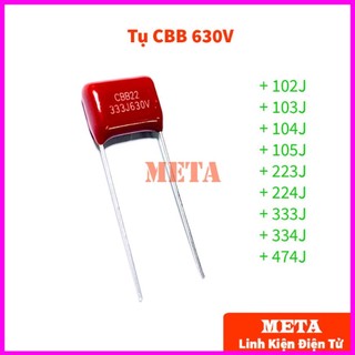 Tụ cbb 630v 102j 103j 223j 333j 104j 224j 334j 474j 105j 1uf hàng chất lượng - tụ đỏ không phân cực
