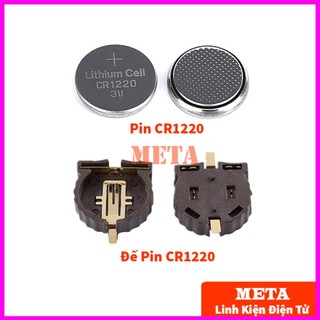 Pin cr1220 3v, đế pin cr1220
