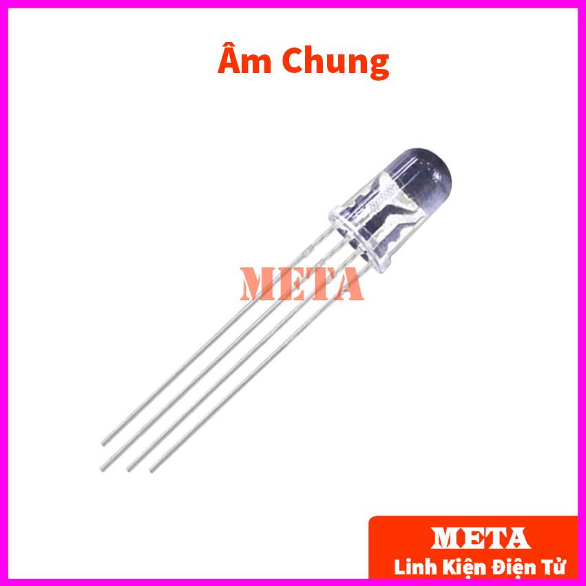 Led RGB Siêu Sáng 4 chân 3 màu đỏ, xanh lá, xanh dương 5mm âm chung, dương chung