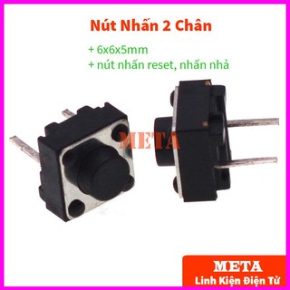 Nút nhấn 2 chân 6x6x5mm - Nút nhấn reset, nhấn nhả